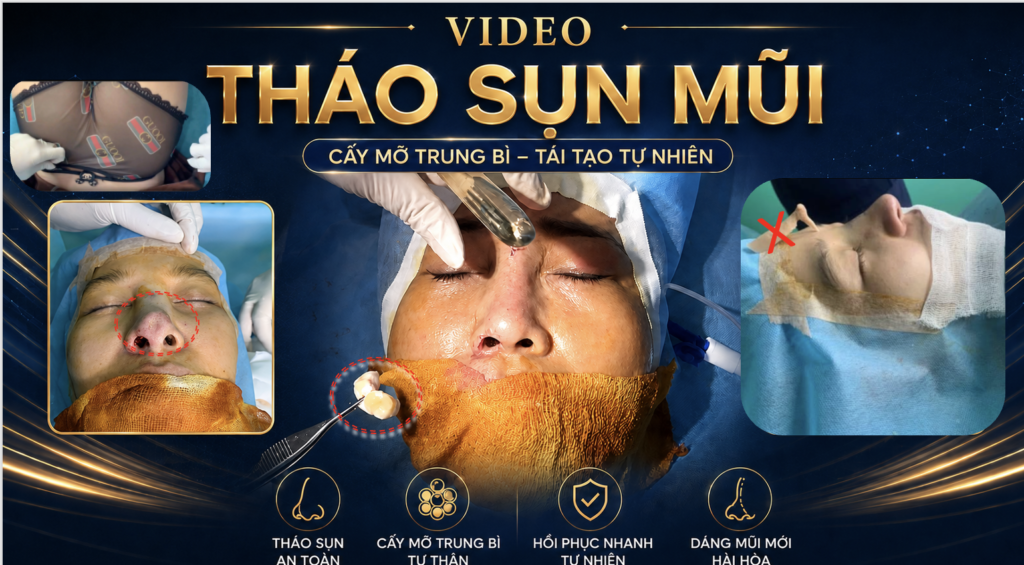 VIDEO THÁO MŨI CẤU TRÚC & CẤY MỠ TRUNG BÌ