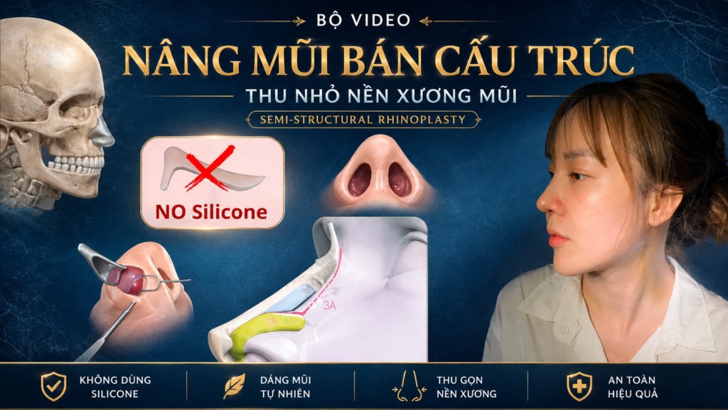 VIDEO NÂNG MŨI BÁN CẤU TRÚC  + THU NỀN XƯƠNG + KỸ THUẬT TẠO DÁNG BAY ĐẦU MŨI ĐẸP