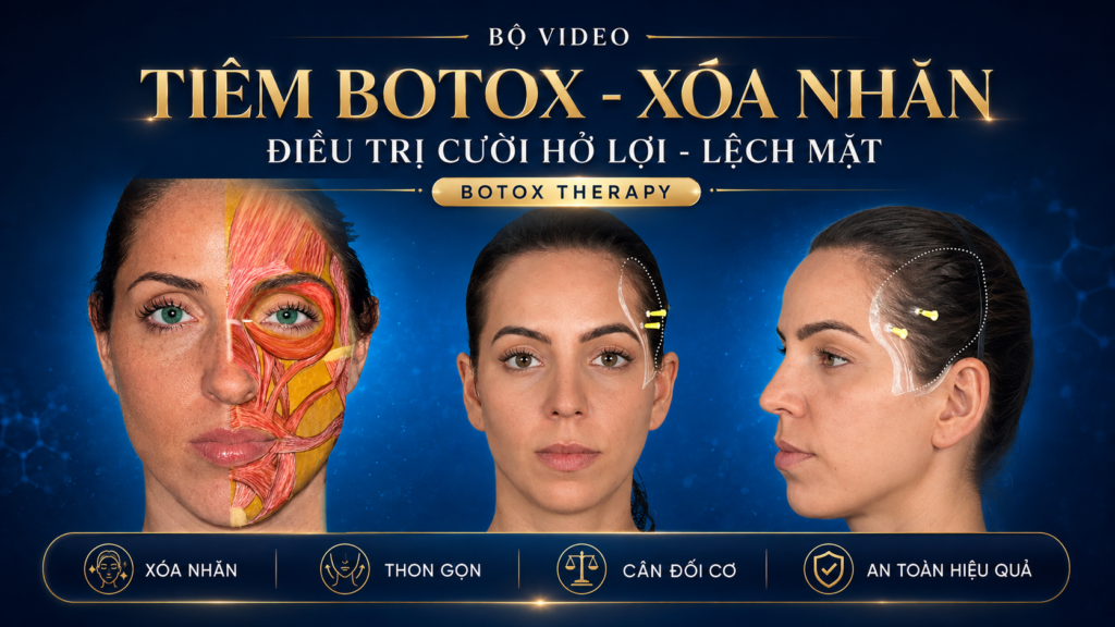 VIDEO BOTOX CƠ BẢN & NÂNG CAO TOÀN MẶT + BOTOX TRỊ ĐAU NỬA ĐẦU + VAI GÁY + LIỆT MẶT