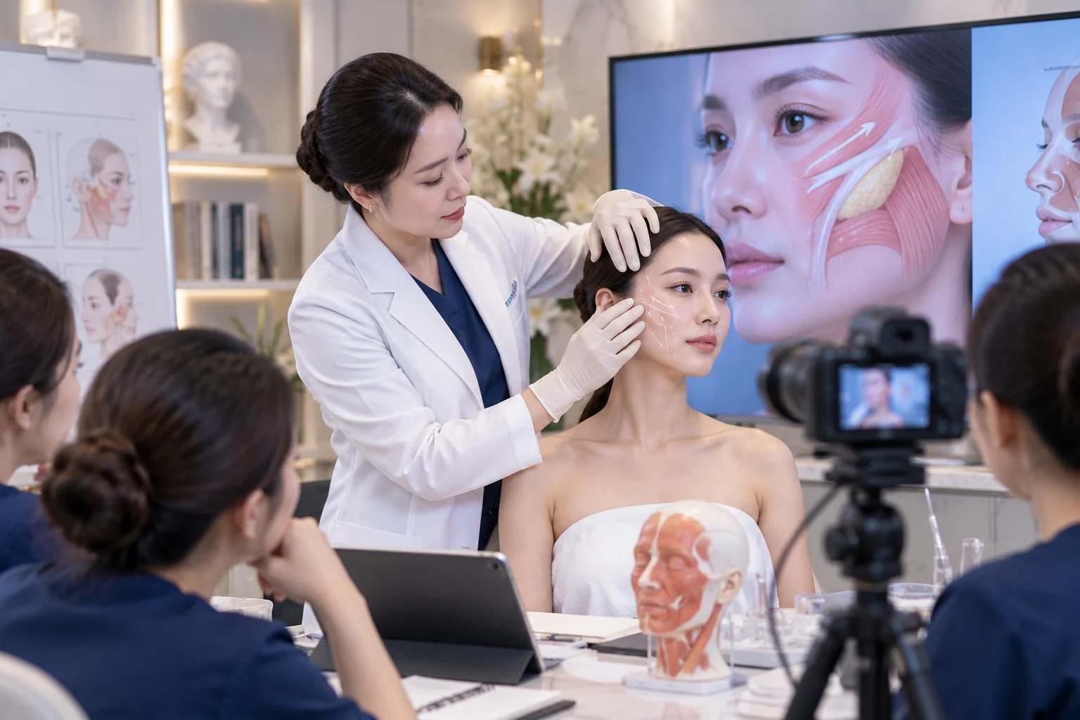 kỹ thuật nâng cơ táo trong khóa học thẩm mỹ chuyên sâu