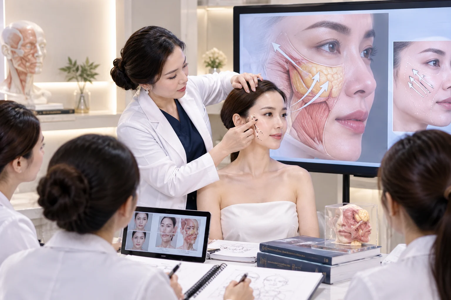 kỹ thuật nâng cơ táo và facial analysis nhiều góc