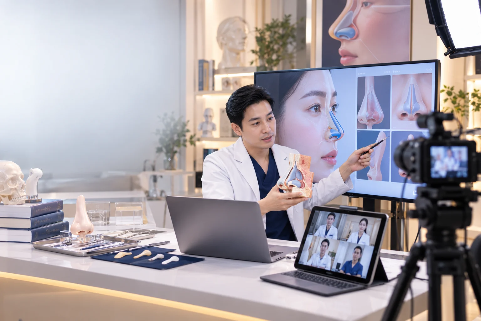 video nâng mũi cho bác sĩ online trong khóa học rhinoplasty chuyên sâu