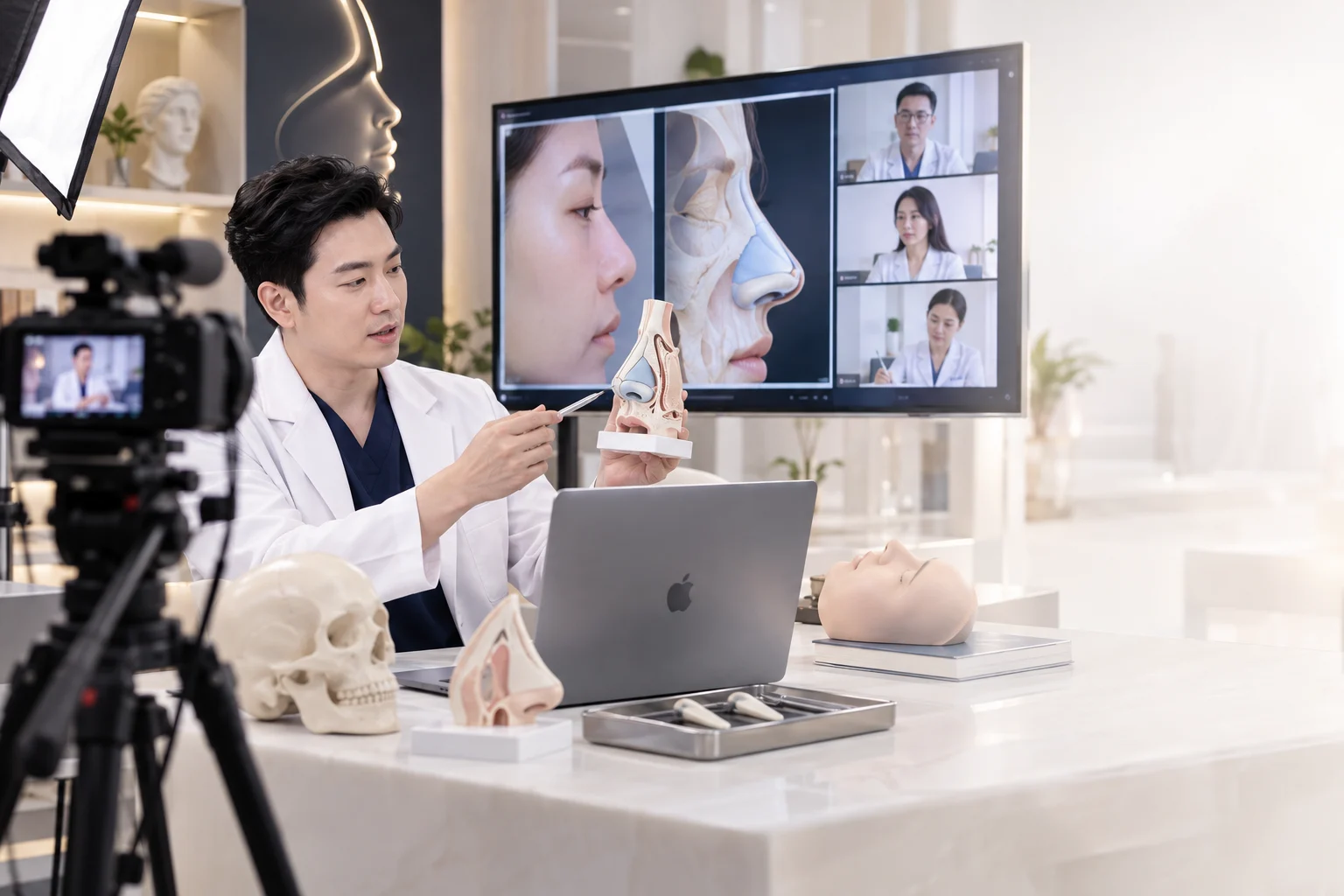 hoàn thành video nâng mũi cho bác sĩ online chuyên sâu